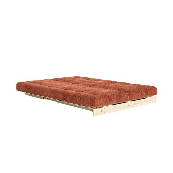 Terrakota velvetist diivanvoodi 140 cm Roots - Karup-image-1