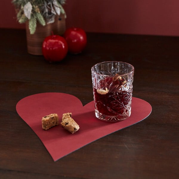 Öko-nahast lauamatt 30x30 cm Heart Nupo - LIND DNA-image-1