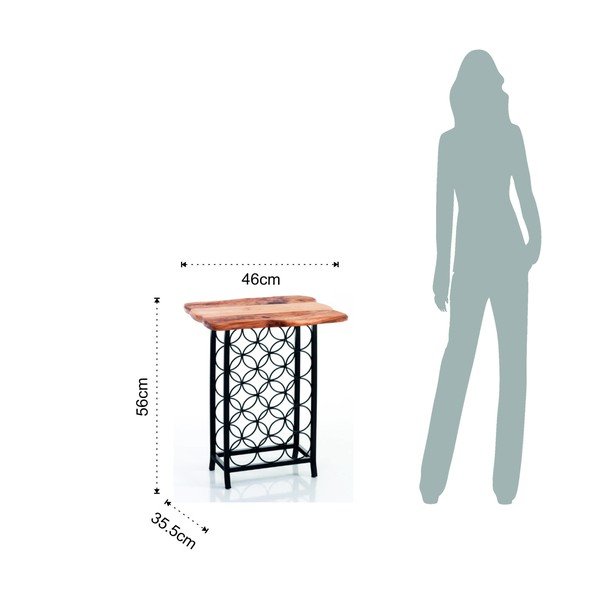 Must metallist veiniriiul, pudelite arv 15 46x56x35,5 cm Ras - Tomasucci-image-3