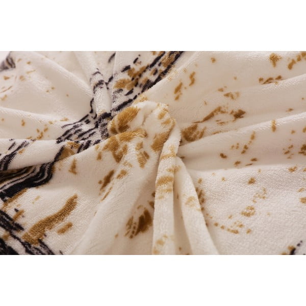 Must-kreem mikroplüüsist voodipesu üheinimesevoodile 140x200 cm Enrico - My House-image-1