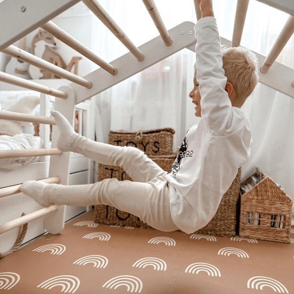 Halli männipuidust ronila lastele 61x112x94 cm Montessori - Meowbaby-image-4