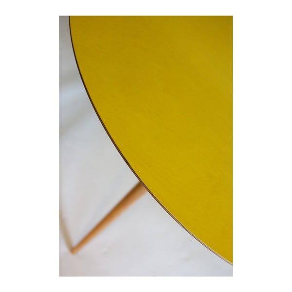 Kollane söögilaud Planet Round - Ragaba-image-2