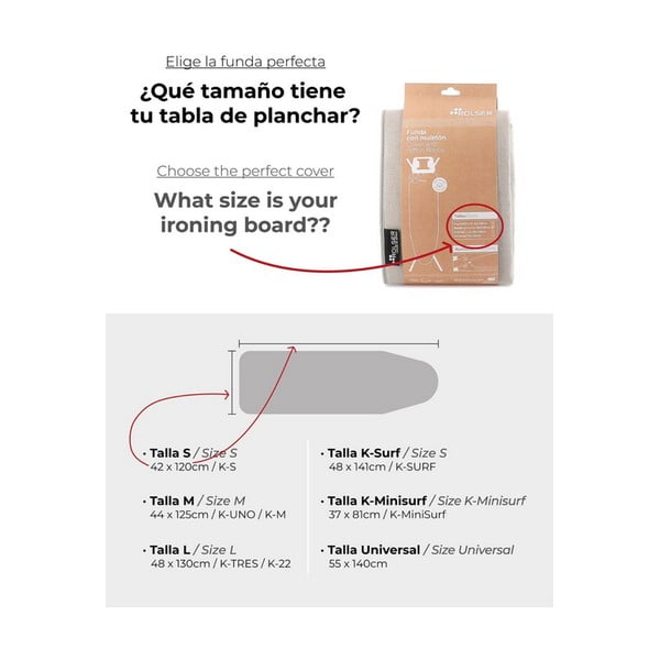 Triikimislaua kate 140x55 cm Universal - Rolser-image-1