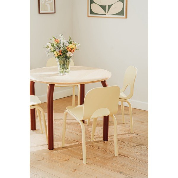 Ümmargune söögilaud tammepuust pealispinnaga, ø 100 cm Meko - noo.ma-image-2