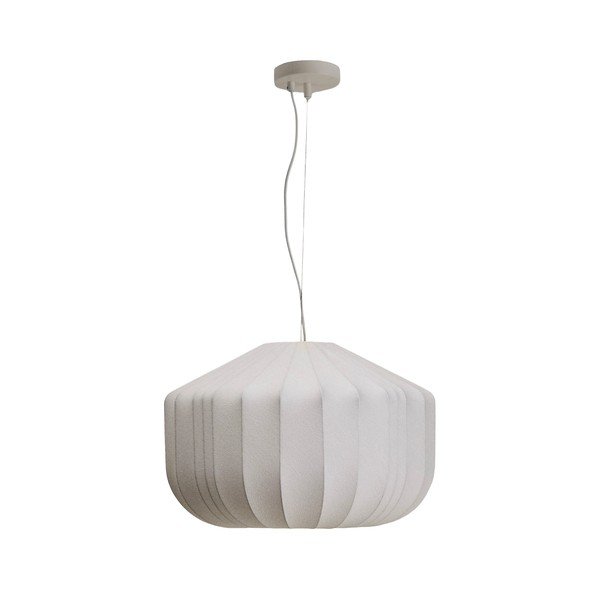 Valge laelamp tekstiilist varjuga ø 51 cm Somar - Kave Home