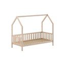 Majakujuline männi täispuidust lastevoodi koos voodipõhjaga 90x200 cm Cabane – Vipack