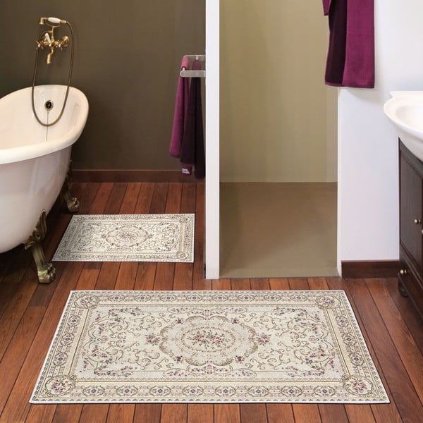 Pruunikas-beežid vannitoamatid 2tk komplektis 60x100 cm - Foutastic-image-1