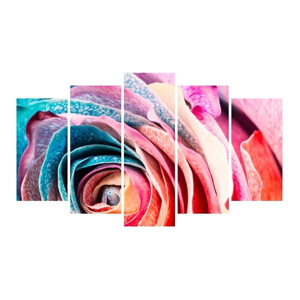 Vícedílný obraz na plátně Multicolor Rose