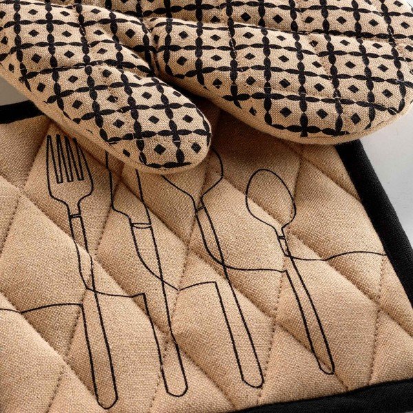 Taaskasutatud puuvillast pajakindad 2tk komplektis Cuisiline - douceur d'intérieur-image-1