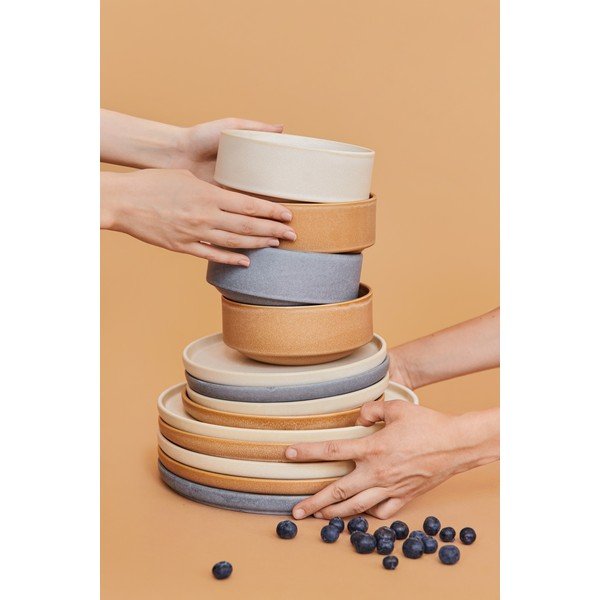 12-osaline beež kivikeraamikast nõude komplekt Malia - Bonami Selection-image-3