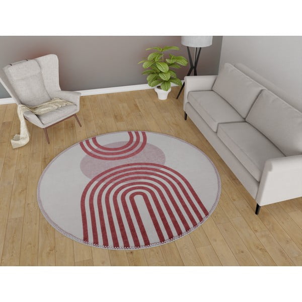 Lilla/hall ümmargune vaip ø 160 cm - Vitaus-image-1