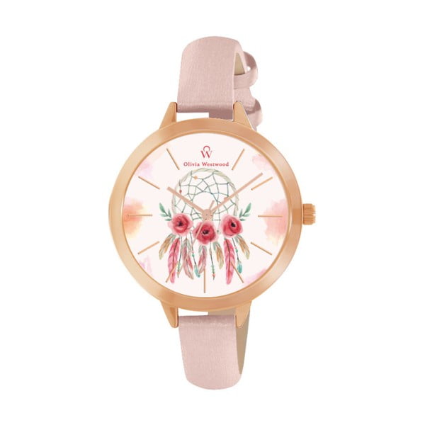 Dámské hodinky s řemínkem ve světle růžové barvě Olivia Westwood Petra