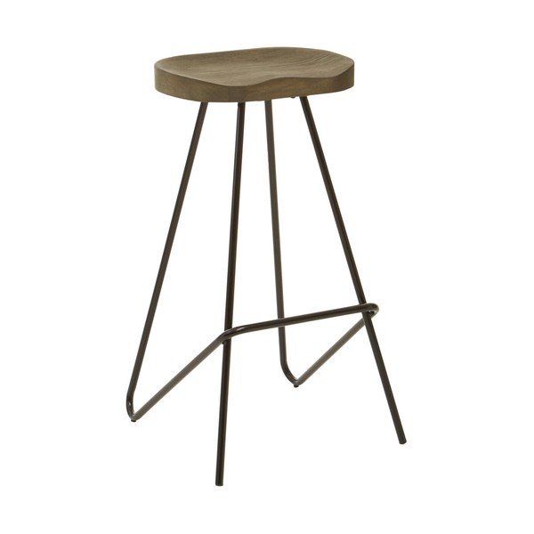 Must/naturaalsest jalakaspuidust baaritool (istme kõrgus 78 cm) District - Premier Housewares