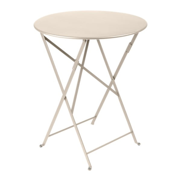 Světle béžový zahradní stolek Fermob Bistro, Ø 60 cm