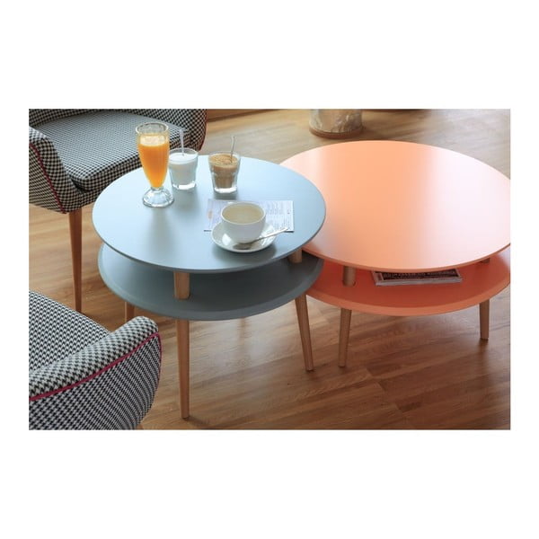 Valge kohvilaud UFO, Ø 70 cm Ufo - Ragaba-image-3