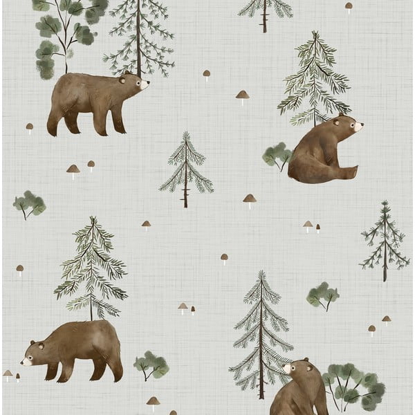 Laste tapeet 10 m x 50 cm Mountain & Bears - Lilipinso