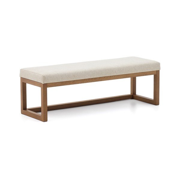 Beež/tume naturaalne polsterdatud pink Loya - Kave Home