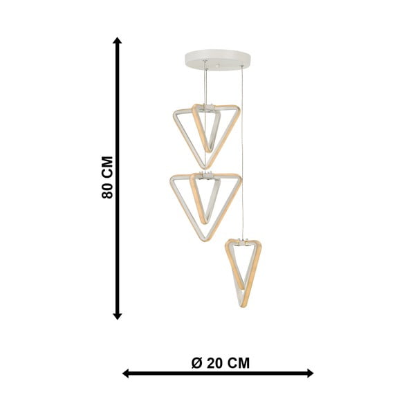 Valge metallist LED rippvalgusti ø 20 cm Baris - Squid Lighting-image-4