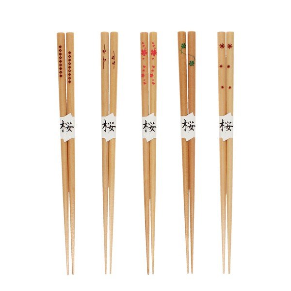 Puidust söögipulgad, 5-osaline komplekt Delicate - Rex London