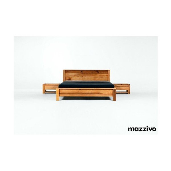 Postel Bolsano z olšového dřeva, 160x200 cm, bezbarvý vosk-image-1
