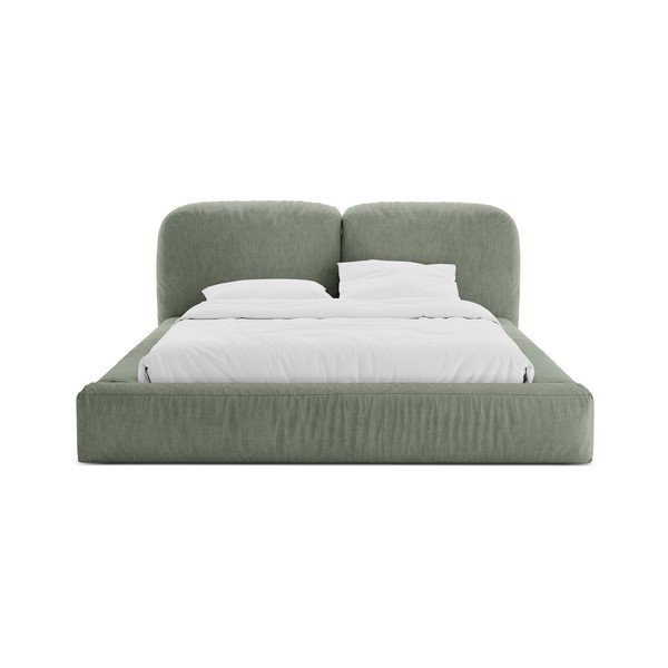 Roheline polsterdatud kaheinimesevoodi koos panipaiga ja voodipõhjaga 160x200 cm Martina - Micadoni-image-4