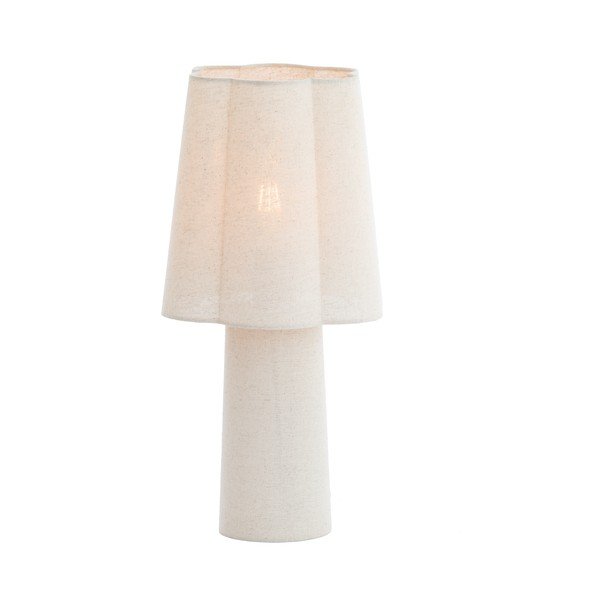 Valge laualamp tekstiilist varjuga (kõrgus 50 cm) Musaby - Light & Living-image-1