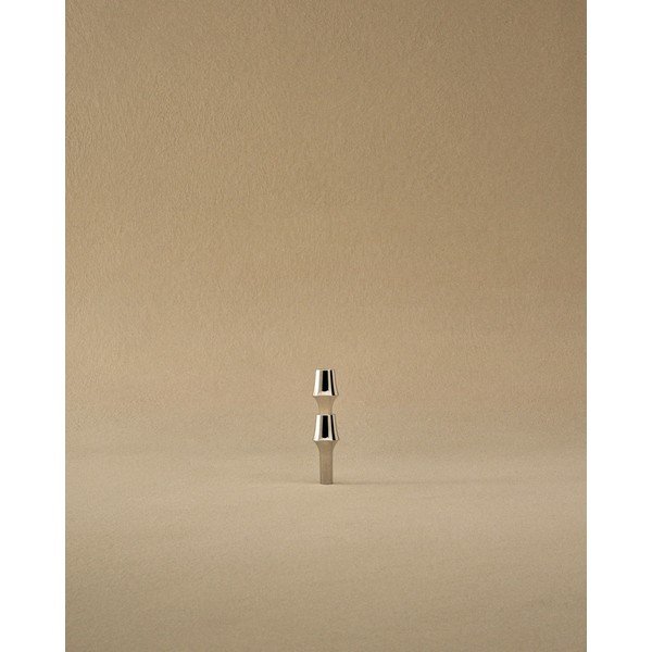 Läikiv hõbedane metallvaas (kõrgus 11 cm) BMF - STOFF Nagel-image-2