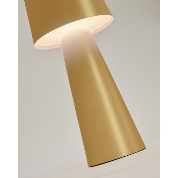 Kuldne metallist dimmerdatav LED-lauavalgusti (kõrgus 40 cm) Arenys - Kave Home-image-1