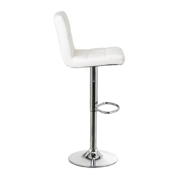 Valged kunstnahast reguleeritava kõrgusega baaritoolid 2tk komplektis (istme kõrgus 93 cm) - Casa Selección-image-1