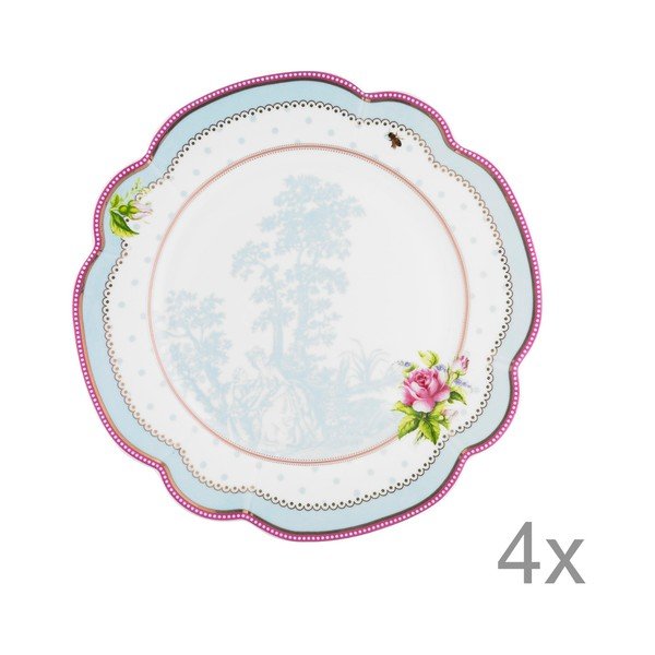 Porcelánový talíř  Lovely od Lisbeth Dahl, 24 cm, 4 ks