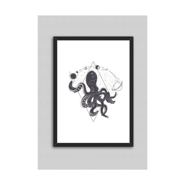 Plakát v rámu North Carolina Scandinavian Home Decors Octopus, 45 x 33 cm