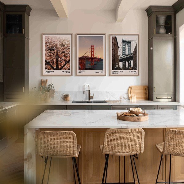 Trükitud pilt raamiga 50x70 cm NY Bridge - Styler-image-2