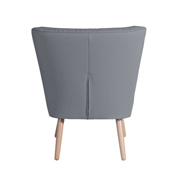 Šedé křeslo z imitace kůže Max Winzer Neele Leather Gray-image-3