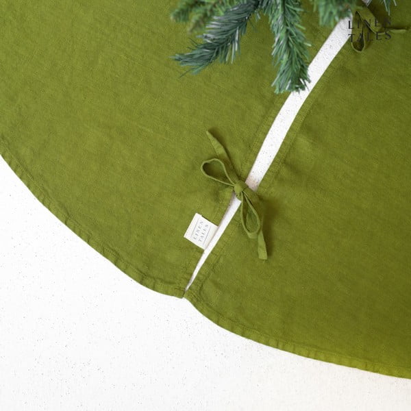 Roheline ümmargune vaip ø 125 cm - Linen Tales-image-1