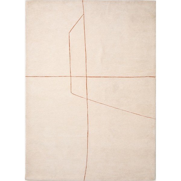 Kreemikas käsitsi kootud vaip 160x230 cm Delide - Kave Home