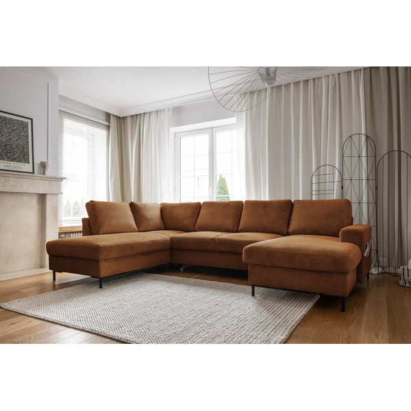 Pruun velvetist diivanvoodi (vasakus nurgas) Lofty Lilly - Miuform-image-3