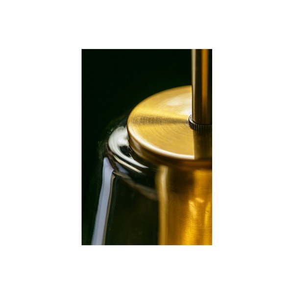 Kuldne rippvalgusti metallist-klaasist varjuga ø 17 cm Lime - GTV-image-2