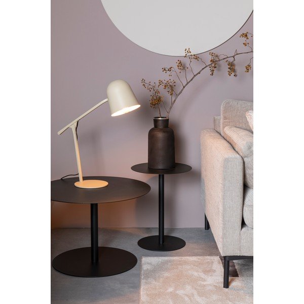 Must metallist ümmargune diivanilaud ø 60 cm Snow - Zuiver-image-1