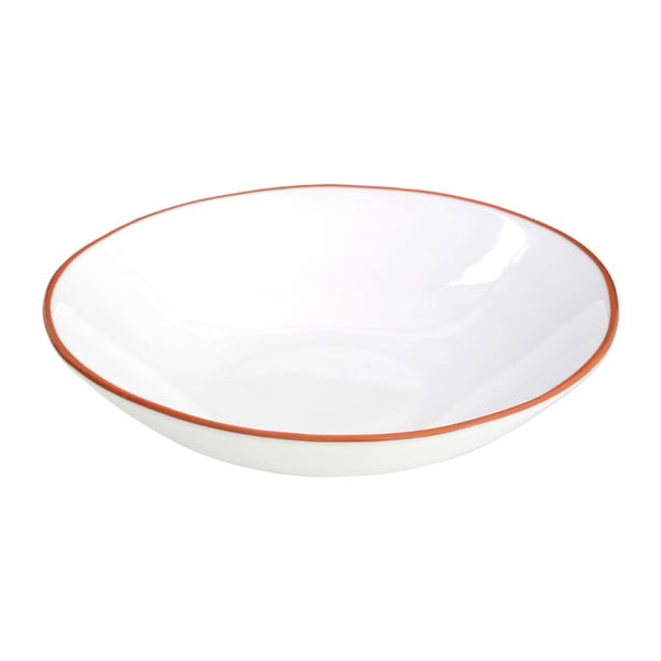 Bílý servírovací talíř na těstoviny z glazované terakoty Premier Housewares