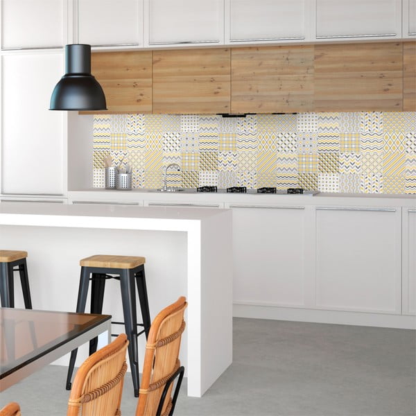 24-st seinakleebisest koosnev komplekt Skandinaavia plaadid , 10 x 10 cm Stockholm - Ambiance-image-3