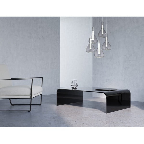 Valge LED rippvalgusti klaasist varjuga ø 55 cm Cipera - CINQUE-image-1