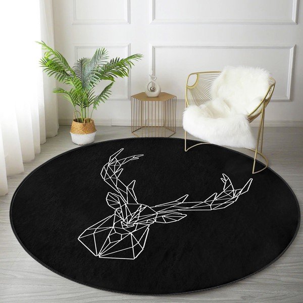 Must pestav ümmargune vaip, sobitub robottolmuimejaga ø 100 cm Comfort - Mila Home-image-4