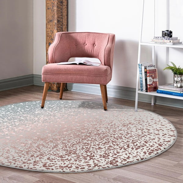 Hall-vasevärvi pestav ümmargune vaip, sobitub robottolmuimejaga ø 100 cm. Comfort - Mila Home-image-3