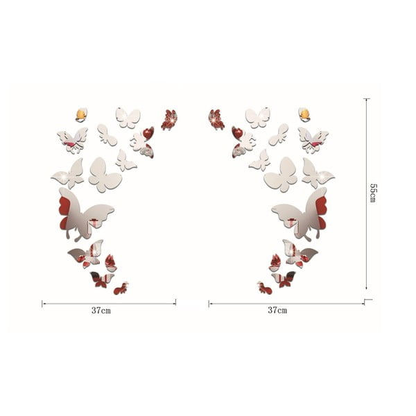 Komplekt 28 liblikas peegelkleebist - Ambiance-image-3