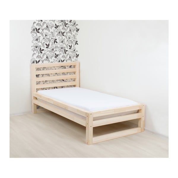 Dřevěná jednolůžková postel Benlemi DeLuxe Natura, 200 x 90 cm