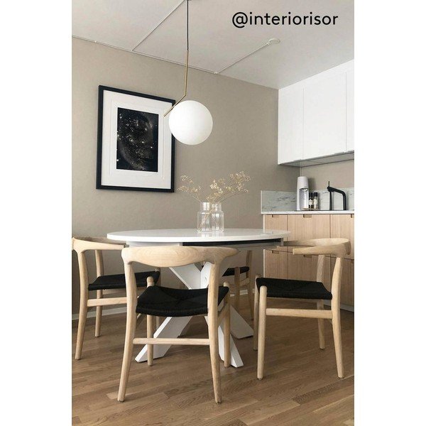 Must/hele naturaalne söögitool jalakapuust käetugedega Nattavaara - Jotex-image-1