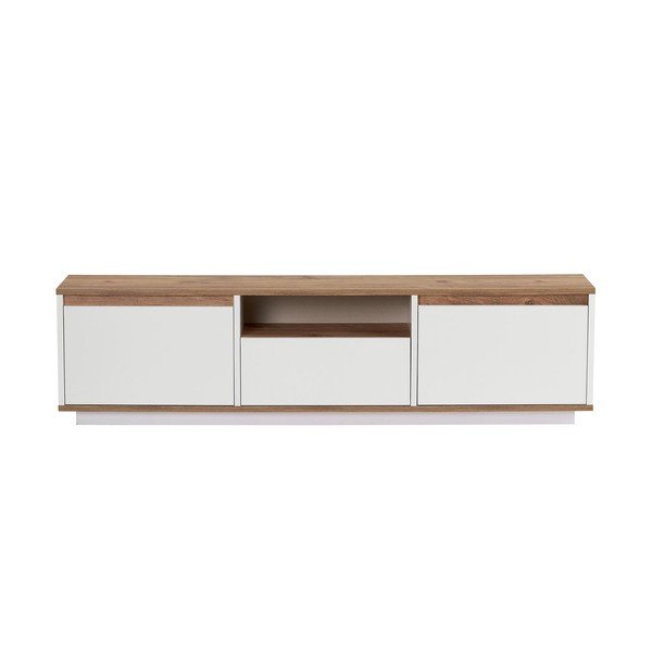 Valge/naturaalne männipuidust telekaalus 160x42x30 cm Sentinel - Kalune Design-image-3