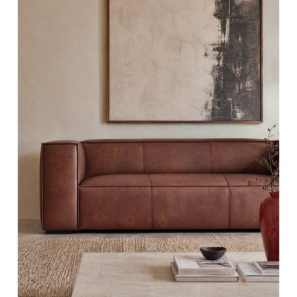 Konjaki pruun nahast diivan 227 cm Madame - Windsor & Co Sofas-image-3