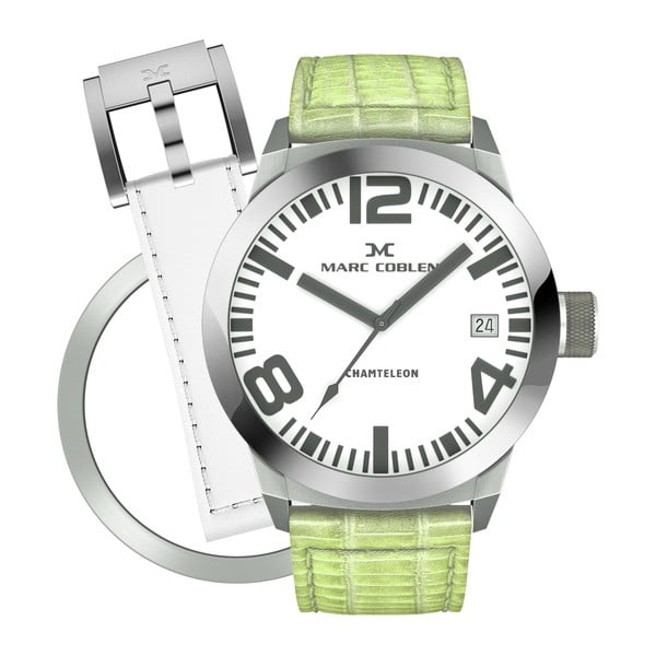Dámské hodinky Marc Coblen s páskem a kroužkem navíc P78