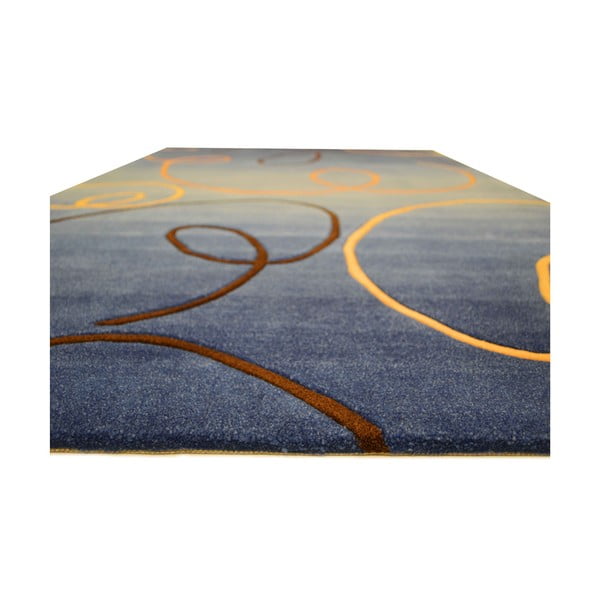 Ručně tkaný koberec Pluto, 200x300 cm, modrý-image-1